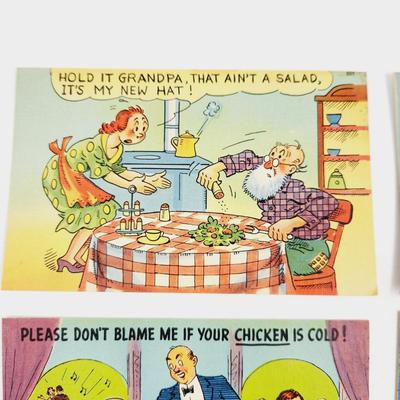 FUNNY VINTAGE 6 PC POST CARDS