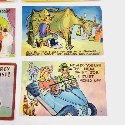 FUNNY VINTAGE 6 PC POST CARDS
