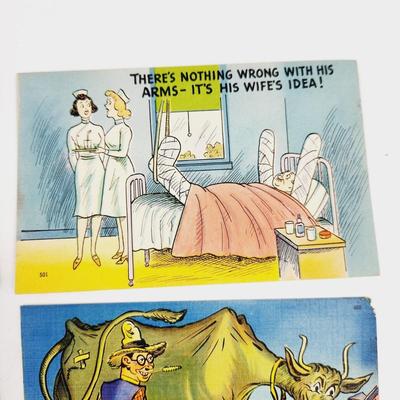 FUNNY VINTAGE 6 PC POST CARDS