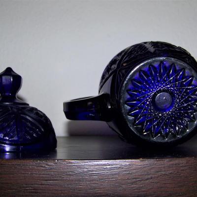 Cobalt Blue covered sugar dish