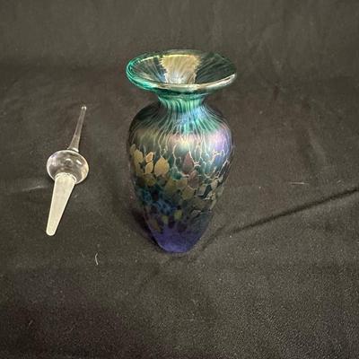 ATTRACTIVE- ROBERT HELD -SIGNED ART GLASS PERFUME BOTTLE