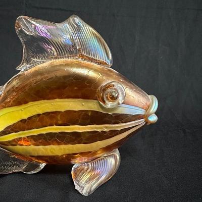 UNIQUE- JIM BUSH -SIGNED ART GLASS FISH
