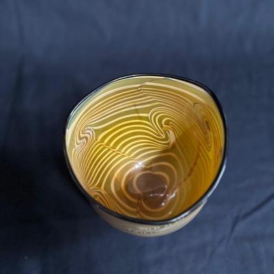 LOVELY- CRAIG ZWEIFEL -SIGNED ART GLASS PRAYER BOWL