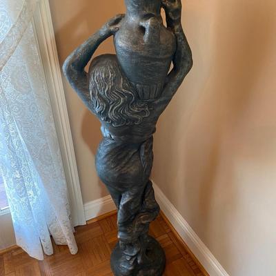 Heavy Goddess w/urn statue