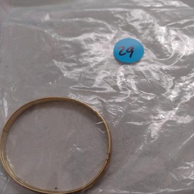 14K Gold Bangle Design Bracelet 7.2g (#29)