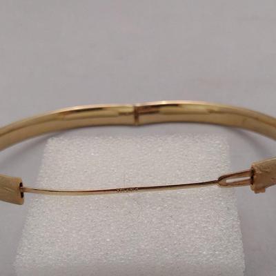 14K Gold Bangle Design Bracelet 7.2g (#29)