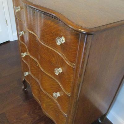 1950's Solid Wood 4 Drawer Dresser