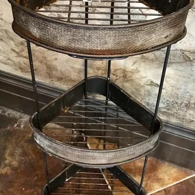 3 Tier Corner Metal Shelves