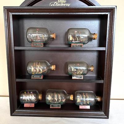 Ships of Discovery Display Set with 7 Ships In A Bottle