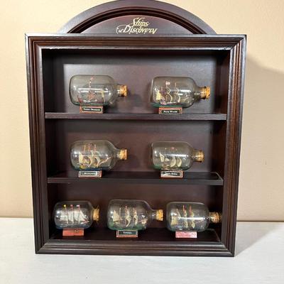 Ships of Discovery Display Set with 7 Ships In A Bottle