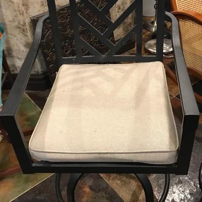 Pair of 2 Outdoor/Indoor Swivel Counter height chairs