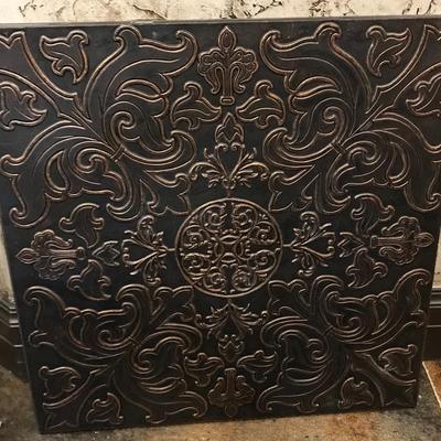 Pair of Hanging Metal wall art pieces