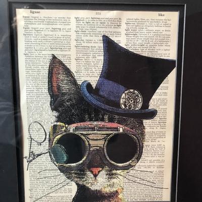 Framed Steampunk Cat