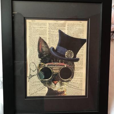 Framed Steampunk Cat