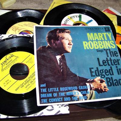 Lot of 26 Vintage 45 records