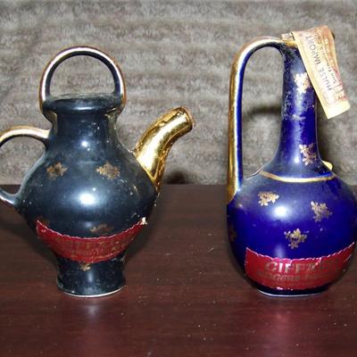 Decorative Ceramic Liquor Decanters / Bottles - Empty