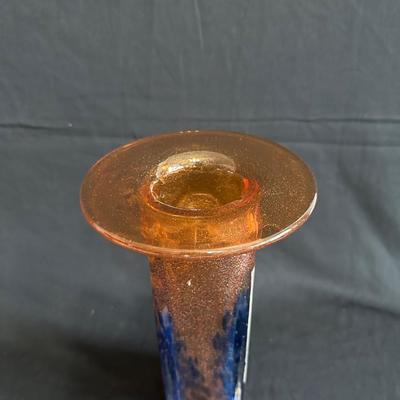 UNIQUE ART GLASS VASE - SIGNED