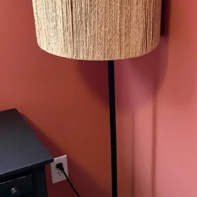 Floor Lamp with Natural Fiber Shade