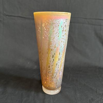 NOTICEABLE- CRAIG ZWEIFEL -SIGNED ART GLASS VASE