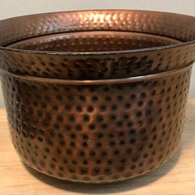 Hammered Metal Decorative Pot