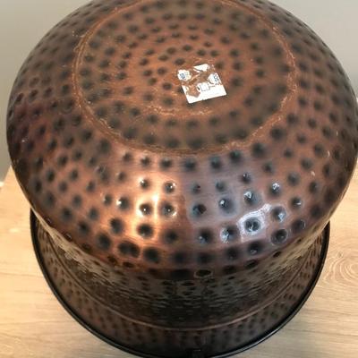 Hammered Metal Decorative Pot