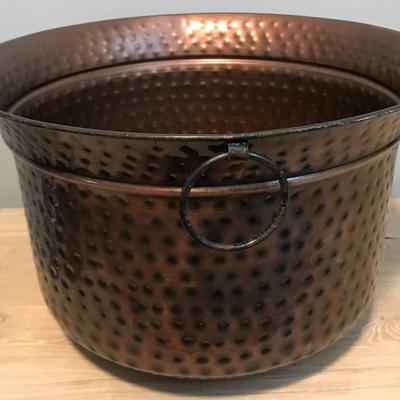 Hammered Metal Decorative Pot