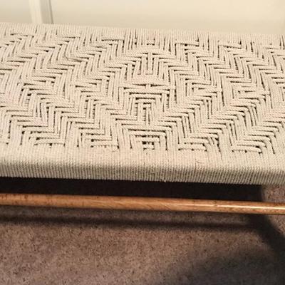 Lumarco Woven Natural Fiber Bench