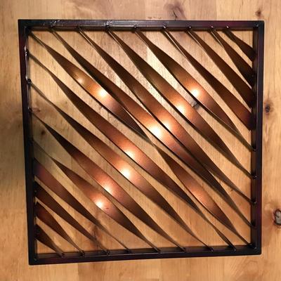 Square metal wall art