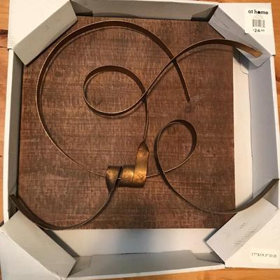 Wood and Metal Wall Art in box