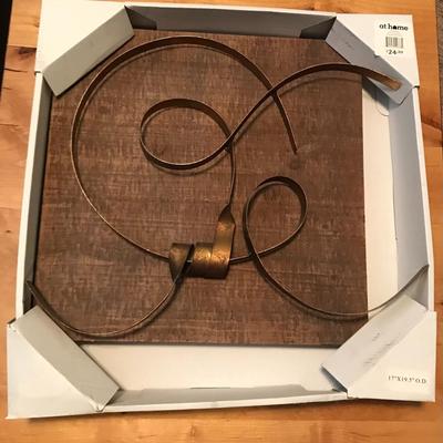 Wood and Metal Wall Art in box