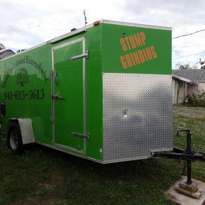 2010 Trans Haul Inc. 6' x 12' Enclosed V-Nose Cargo Trailer.