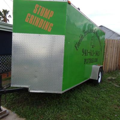 2010 Trans Haul Inc. 6' x 12' Enclosed V-Nose Cargo Trailer.