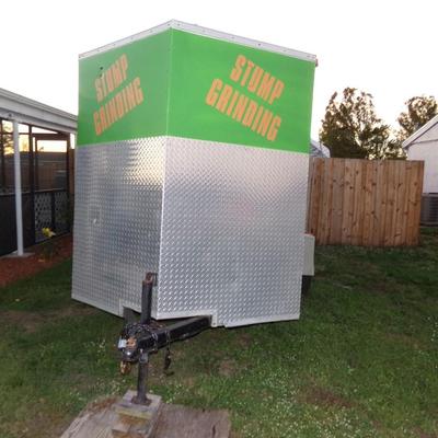 2010 Trans Haul Inc. 6' x 12' Enclosed V-Nose Cargo Trailer.