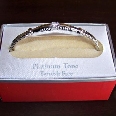 KR by Danecraft Platinum Tone Bracelet