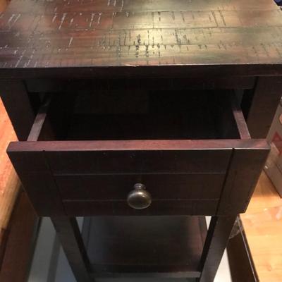 Dark Wood Side Table Nightstand