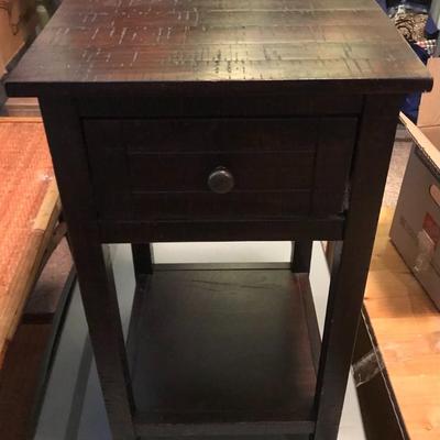 Dark Wood Side Table Nightstand
