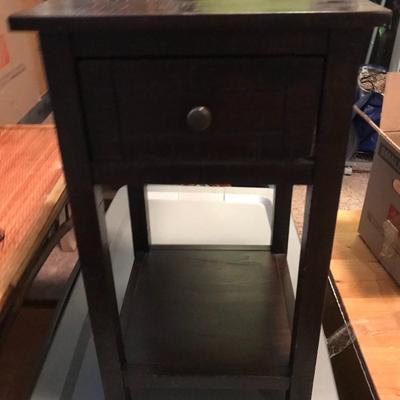 Dark Wood Side Table Nightstand