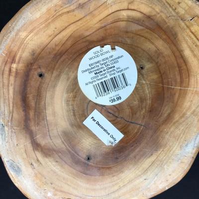 Solid Wood Decorative Bowl
