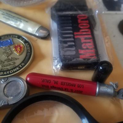 Manly Manly Lot Knife Lighters keys ruler etc