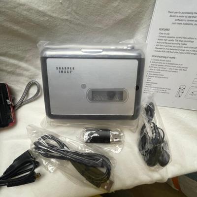 LOT 1316 Sony Cyber-Shot Camera & Sharper Image Cassette To MP3 Converter