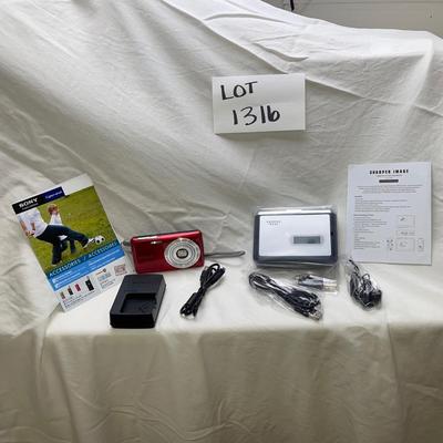 LOT 1316 Sony Cyber-Shot Camera & Sharper Image Cassette To MP3 Converter