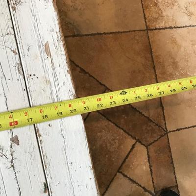 Distressed white wash wood table
