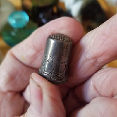 Girly Girly Lot  perfume  earing silver thimble compact  ring holder etc