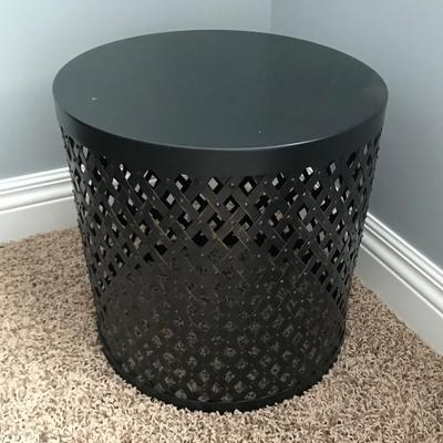 Metal round side table