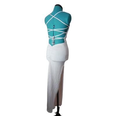 Champagne Laced Back Dress S