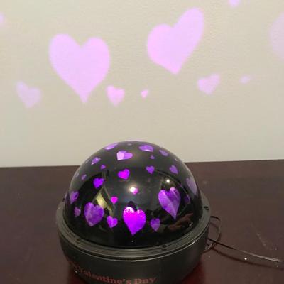 Happy Valentines Day colored heart light