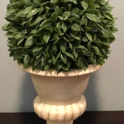 Decorative fake greenery in pottery