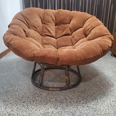 Papasan Chair & Brown Cushion