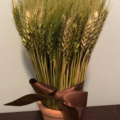 Wheat in a clay pot