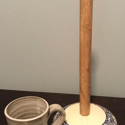 Magnolia mug and Ceramic paper towel holder